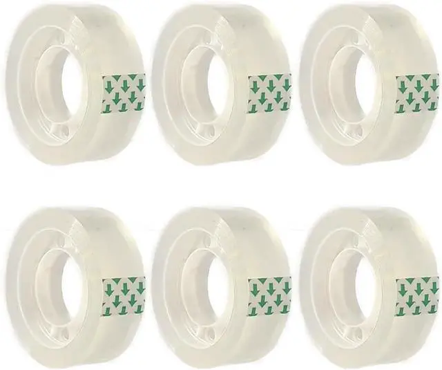 Main image of 6 Rolls Transparent Tape Refills Rolls, Clear Tape, 3/4 x 1000 in, 1 in Core Gift Wrapping Tape for Office, Home, School