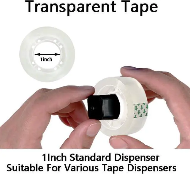 Alt view image 3 of 6 - 6 Rolls Transparent Tape Refills Rolls, Clear Tape, 3/4 x 1000 in, 1 in Core Gift Wrapping Tape for Office, Home, School