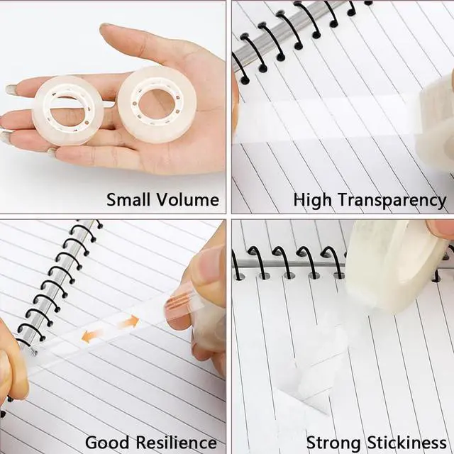 Alt view image 4 of 6 - 6 Rolls Transparent Tape Refills Rolls, Clear Tape, 3/4 x 1000 in, 1 in Core Gift Wrapping Tape for Office, Home, School