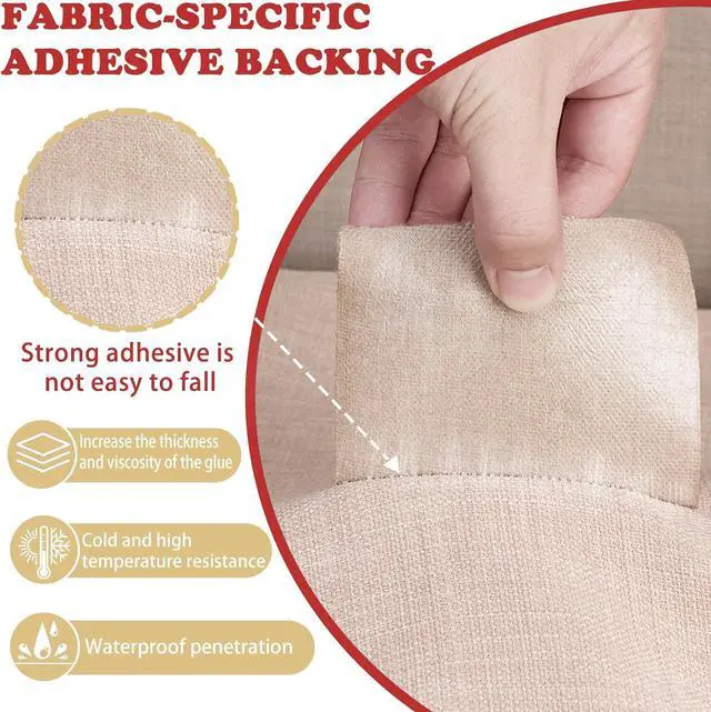 Alt view image 5 of 7 - Gheeidau Linen Repair Tape 4x70 Inch Self-Adhesive Couch Patch Repair Fabric Patch for Furniture,Sofas,Cushion,Chairs,Bags,Linen Goods(Dark Grey)