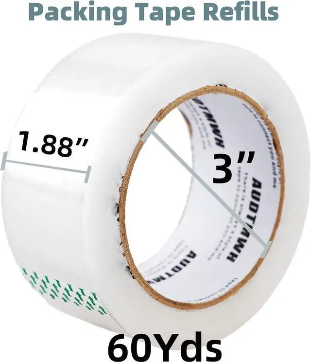 Alt view image 2 of 7 - AUDTMWH Packing Tape Refills, Clear, 1.88" x 60 yds, 2 Rolls