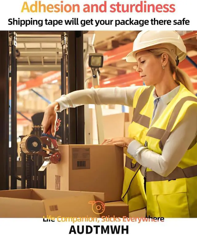 Alt view image 5 of 7 - AUDTMWH Packing Tape with Dispenser, 1.88" x 48 Yds, 2 Rolls w/1 Dispenser