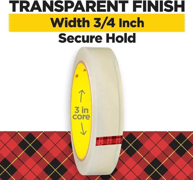 Alt view image 2 of 7 - Scotch Transparent Tape, 3/4 in x 2592 in, 1 Roll