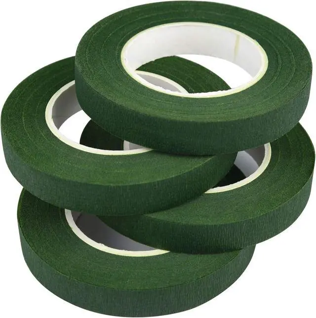 Alt view image 3 of 6 - KUUQA 4 Rolls 1/2" Wide Dark Green Floral Tapes for Bouquet Stem Wrapping and Floral Crafts,Wedding Bouquet