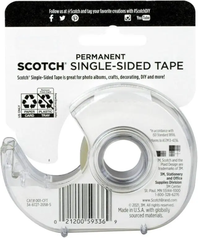Alt view image 4 of 4 - Scotch 3M 001-3M 3/4-Inch Scrapbooking Tape (Pack of 2)