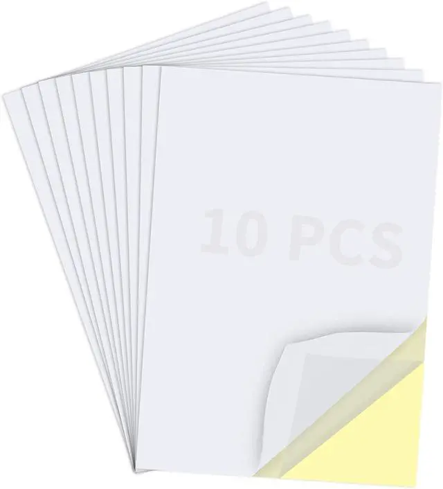 Main image of Birllaid 10 Sheets Clear Double Sided Adhesive Tape Sheets for Craft,A4 Size Super Strong Sticky Tumbler Tape Sheets for DIY Art,Craft,Home Decorative Tape with Yellow Liner