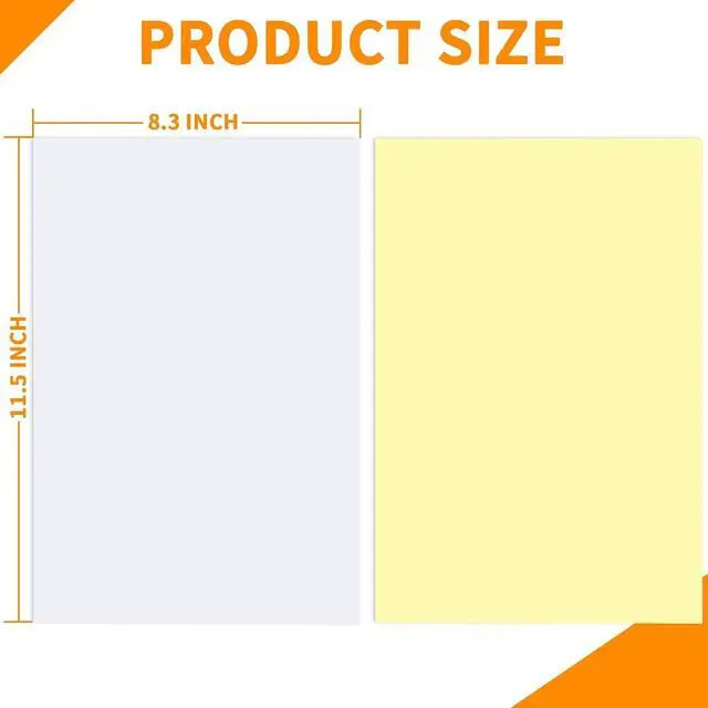 Alt view image 4 of 7 - Birllaid 10 Sheets Clear Double Sided Adhesive Tape Sheets for Craft,A4 Size Super Strong Sticky Tumbler Tape Sheets for DIY Art,Craft,Home Decorative Tape with Yellow Liner
