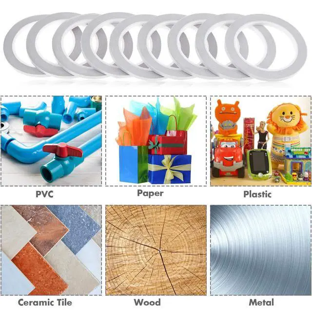 Alt view image 6 of 7 - cridoz Double Sided Adhesive Tape, 9 Rolls Double-Side Craft Tape for Card Making, Scrapbooking, DIY Crafts and Office School Stationery Supplies (1/4 Inch, 25 Yards Per Rool)