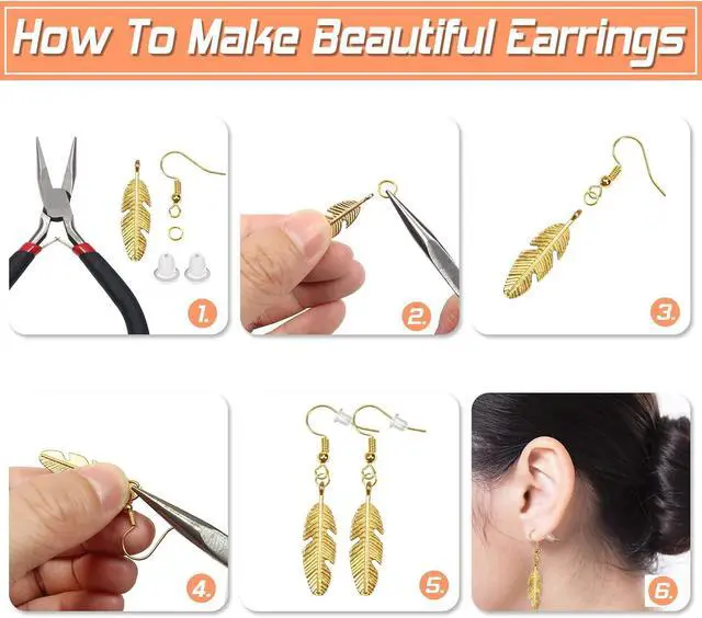Alt view image 5 of 6 - TOAOB 140pcs Earring Hooks Hypoallergenic 925 Sterling Silver Fish Hooks Ear Wires with Ball and Coil 7 Colors 18mm with Earring Backs for DIY Jewelry Making