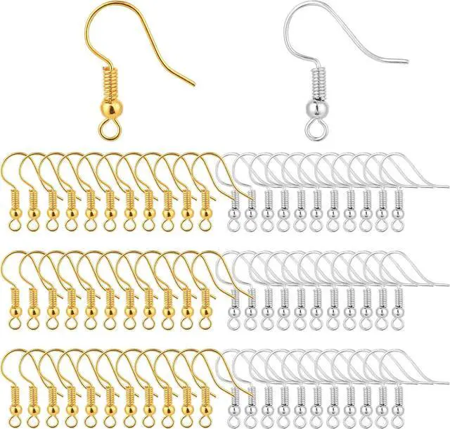 Main image of Bylion 400 Pieces Stainless Steel Earring Hooks French Wire Fish Hooks