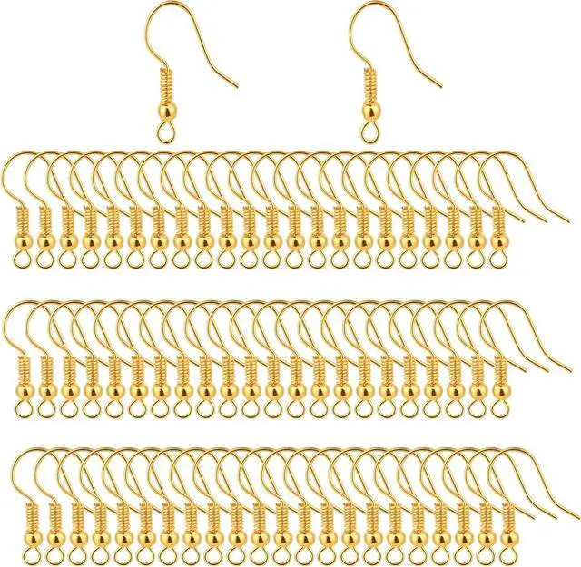 Main image of Bylion 400 Pieces Stainless Steel Earring Hooks French Wire Fish Hooks