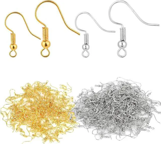 Alt view image 3 of 5 - Bylion 400 Pieces Stainless Steel Earring Hooks French Wire Fish Hooks