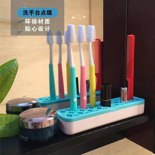 Alt view image 3 of 7 - Desktop Organizers ,Cosmetic Storage Box& Desktop Storage Box Blue