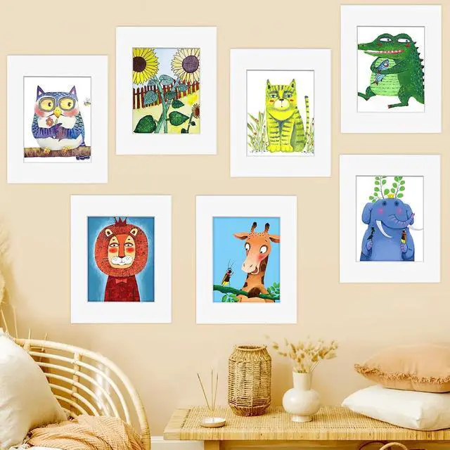 Alt view image 5 of 7 - Picture Frame Mats, 11×14 Matted to 8×10 Photo Mat, Acid Free, White