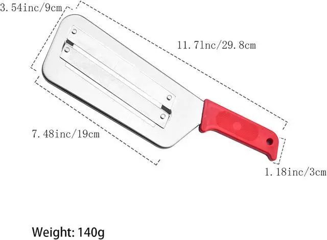 Alt view image 3 of 7 - (2 Pack) Cabbage Shredder for Coleslaw,Stainless Steel Cabbage Slicer Shredder,Kitchen Lettuce Knife (Black and Red)