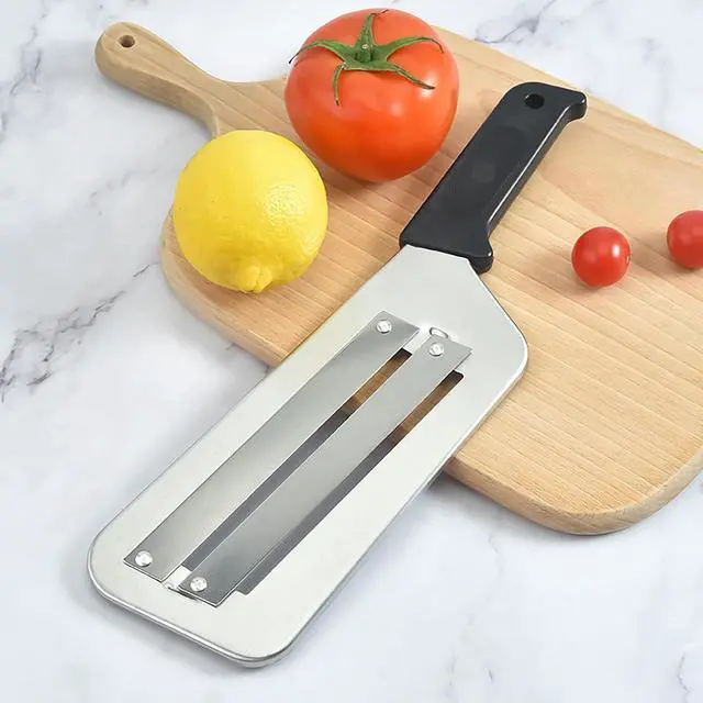 Alt view image 4 of 7 - (2 Pack) Cabbage Shredder for Coleslaw,Stainless Steel Cabbage Slicer Shredder,Kitchen Lettuce Knife (Black and Red)