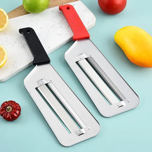 Alt view image 7 of 7 - (2 Pack) Cabbage Shredder for Coleslaw,Stainless Steel Cabbage Slicer Shredder,Kitchen Lettuce Knife (Black and Red)
