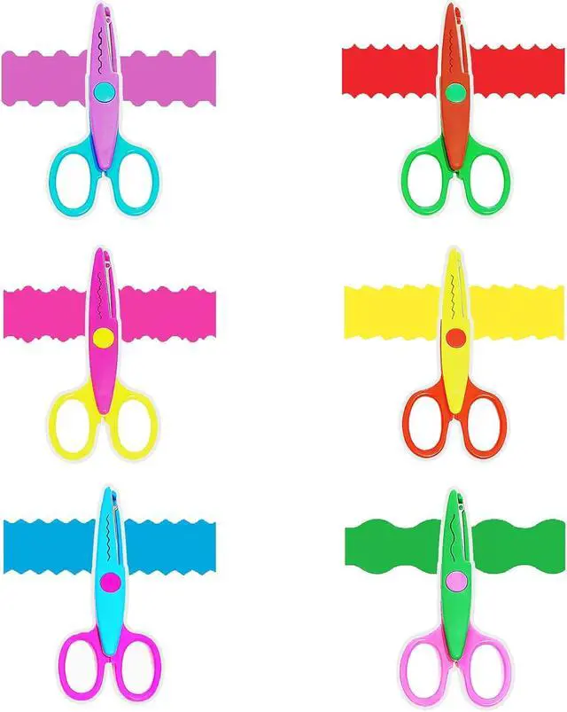 Alt view image 2 of 7 - HAALII Craft Scissors Decorative Edge, for Crafting, Scissors, Zig Zag Kids Adults, Back to School Supplies, Scrapbook, Scrapbooking, Fancy, Pattern, Design, Create Fun Decorative Borders, 6 Pack