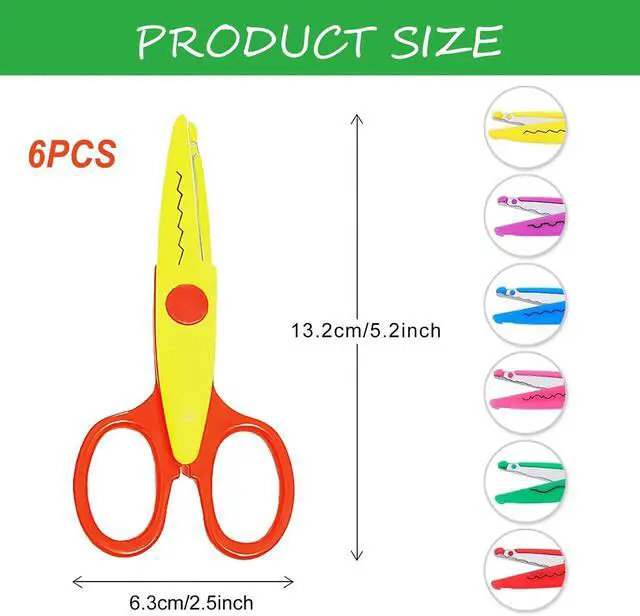 Alt view image 4 of 7 - HAALII Craft Scissors Decorative Edge, for Crafting, Scissors, Zig Zag Kids Adults, Back to School Supplies, Scrapbook, Scrapbooking, Fancy, Pattern, Design, Create Fun Decorative Borders, 6 Pack