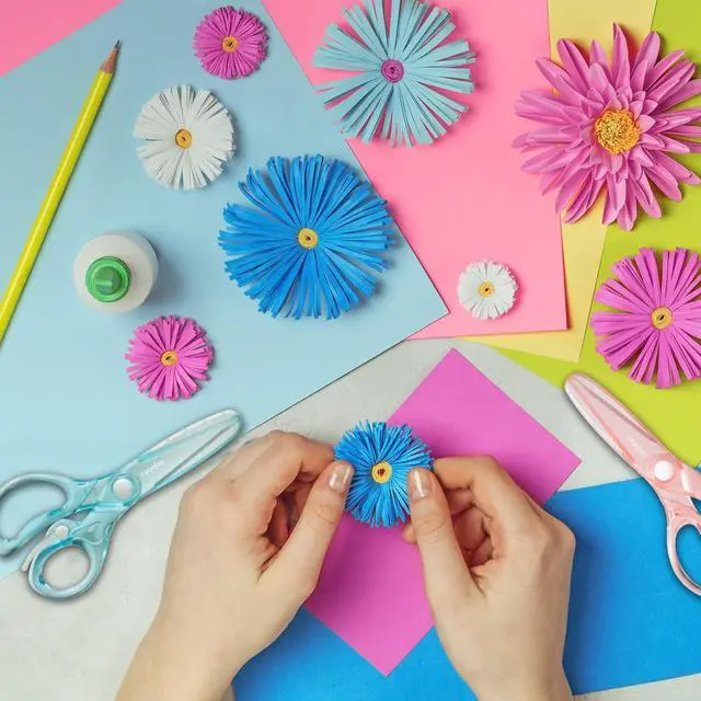 Alt view image 5 of 5 - Starter Scissors for Kids(2 Pack),Pre-School Training Scissors with Easy Grip,Anti-Pinch Design for Children's Paper Cutting, Ideal for Art Craft, Toddler Preschool (Blue+Pine)