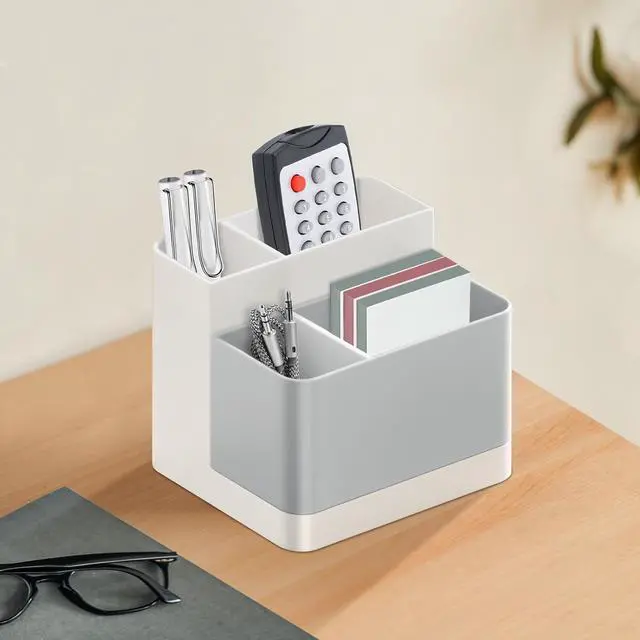 Alt view image 3 of 6 - Poeland Desktop Storage Organizer, Pen and Pencil Cases Boxes, Pen or Pencil Holder Box Container for Desk, Office Supplies, Vanity Table