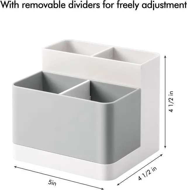 Alt view image 5 of 6 - Poeland Desktop Storage Organizer, Pen and Pencil Cases Boxes, Pen or Pencil Holder Box Container for Desk, Office Supplies, Vanity Table