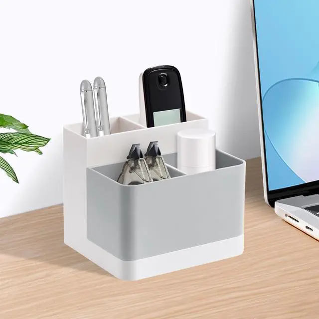 Alt view image 6 of 6 - Poeland Desktop Storage Organizer, Pen and Pencil Cases Boxes, Pen or Pencil Holder Box Container for Desk, Office Supplies, Vanity Table