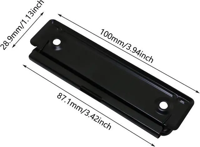 Alt view image 2 of 4 - YHXiXi 4PCS Wall Mounted Quilt Display Rack Tapestry Hanger Metal Quilt Clips Screws Included 3.93x1.18inch/100x30mm Black