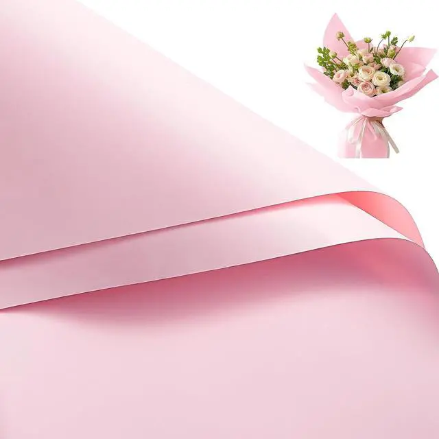 Main image of RUSPEPA 20 Sheets Flower Wrapping Paper, Waterproof Floral Bouquet Wrapping Paper, Florist Supplies Packaging for Birthday, Party, Wedding and DIY Crafts - Pink