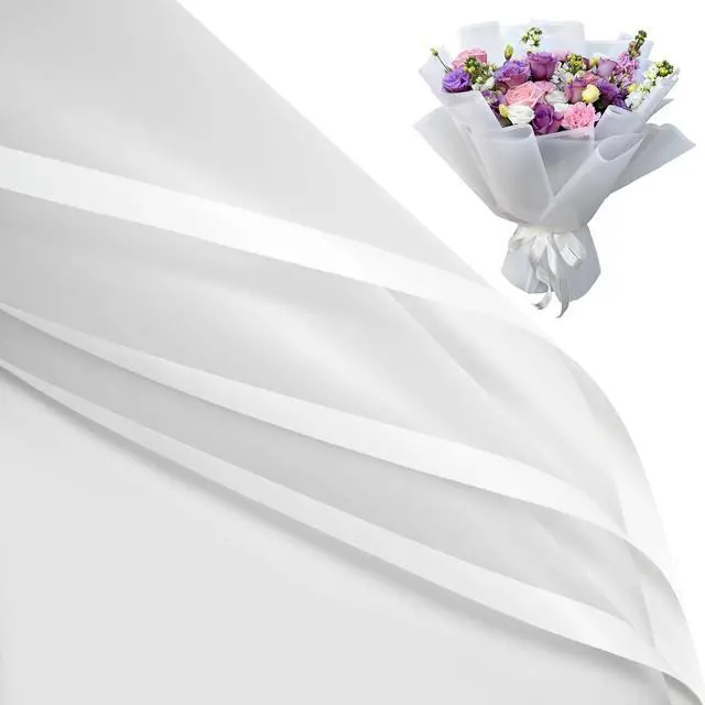Main image of Duyasurs 20 Sheets Floral Wrapping Paper, Waterproof Bouquet Wrapping, 22.8x22.8IN, Florist Supplies Packaging Paper, DIY Gift Box, Wedding & Birthday Gifts, Translucent White
