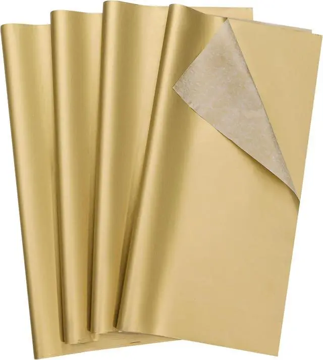 Alt view image 5 of 6 - SUNCOLOR 36 Sheets Gold Tissue Paper for Gift Bags, 20 x 20 Inch Shiny Metallic Wrapping Paper for Christmas Weddings Birthdays and Crafts