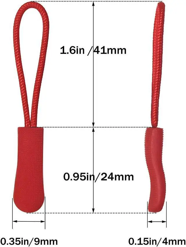 Alt view image 2 of 7 - 20 Pcs Zipper Pulls, Nylon Cord Extension Zipper Tags Cord Pulls