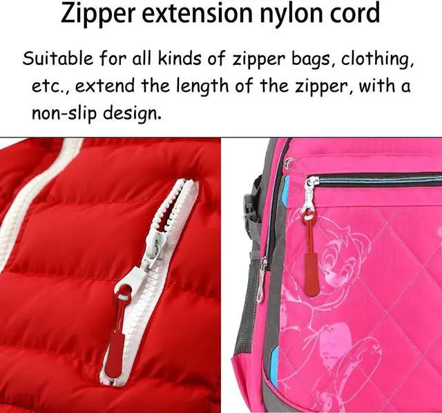 Alt view image 5 of 7 - 20 Pcs Zipper Pulls, Nylon Cord Extension Zipper Tags Cord Pulls
