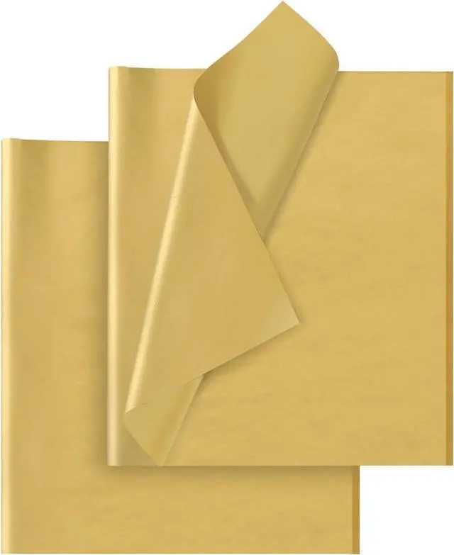 Main image of Gold Tissue Paper for Gift Bags - 30 Sheets of Gold Wrapping Tissue Paper Bulk Packaging Paper for Weddings Birthday DIY Project Christmas Gift Wrapping Crafts Decor (14 x 20 Inch)