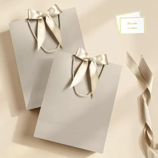 Alt view image 7 of 7 - YoungTree Champagne Paper Gift Bags with Handles, Party Present Bag