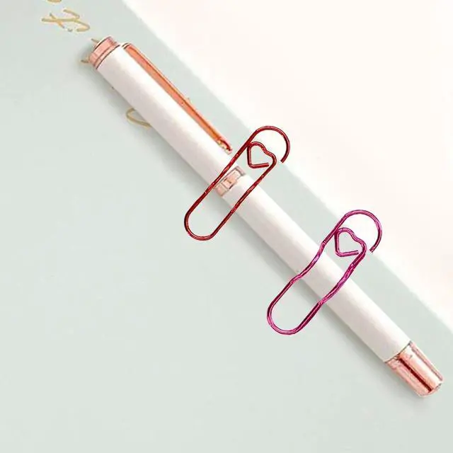 Alt view image 5 of 7 - 20 PCS Metal Pen Holder Clips for Notebook - Colorful Planner Pen Holder & Paper Clip Set - Multi-Purpose Pencil Clips for Journal Planner Office School Supplies (5 Colors)