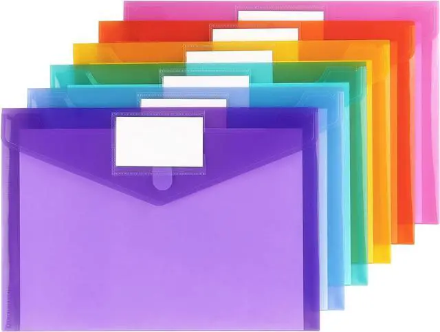 Alt view image 2 of 7 - Tamaki 6 Pack Plastic Envelopes, Clear Document Folders, A4 Size