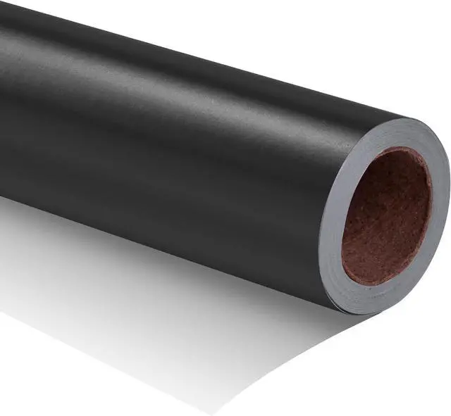 Main image of RUSPEPA Black Wrapping Paper - Solid Color Matte Gift Wrapping Paper Roll Perfect for Wedding, Birthday for Men, Christmas, Baby Shower, Graduation Gifts, Father's Day Gifts - 17 Inches X 32.8 Feet