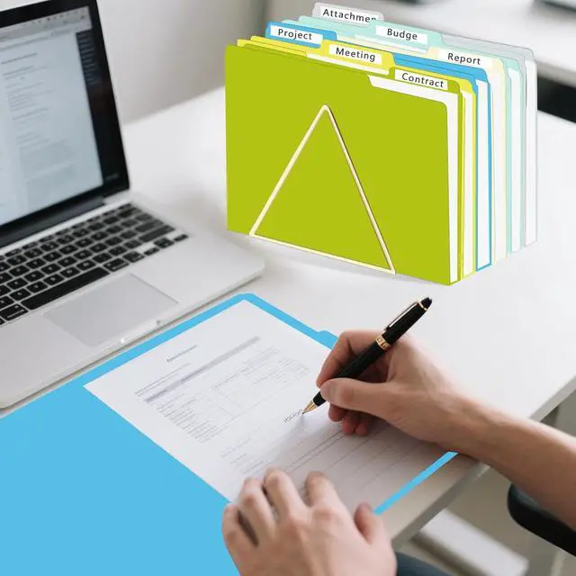 Alt view image 7 of 7 - File Folder, HERKKA 30 Pack 1/3 Cut Tab File Folders, Letter Size, Assorted 6 Colors, Colored File Folders Designed for Office and Classroom Use
