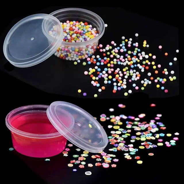 Alt view image 4 of 7 - Augshy Small Slime Containers With Lids, 50 Pack Hawaiian Shaved Ice Mold Jello Shot Cups Condiment Containers Plastic Portion Cups with Lids for Salad Dressing Food Storage Containers (2 oz)