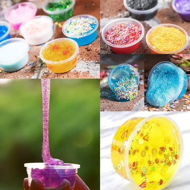 Alt view image 5 of 7 - Augshy Small Slime Containers With Lids, 50 Pack Hawaiian Shaved Ice Mold Jello Shot Cups Condiment Containers Plastic Portion Cups with Lids for Salad Dressing Food Storage Containers (2 oz)