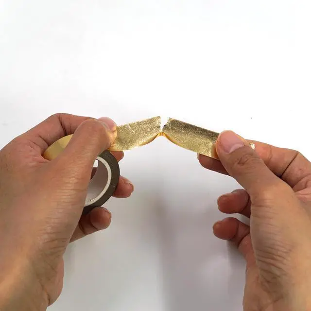 Alt view image 2 of 6 - SIDAZON Gold washi Tape for wall Decor Decorative Tape Crafts Washy-Tape Mirror Tape Gold Strips Metallic washi Tape Self Adhesive Masking Tape 0.59in x33FT