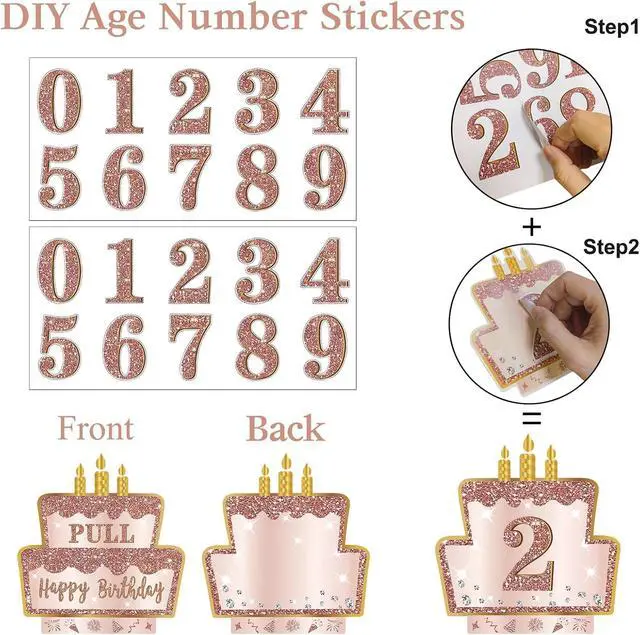 Alt view image 4 of 6 - Turypaty Happy Birthday Money Gift Box with DIY Ages, Party Cash Gift Girls