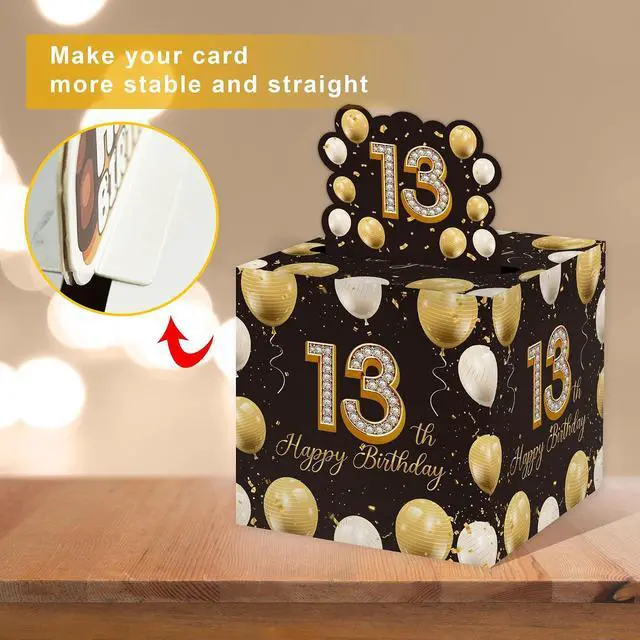 Alt view image 7 of 7 - Azbuk 13th Birthday Money Pull-Out Surprise Box Gift for Teens