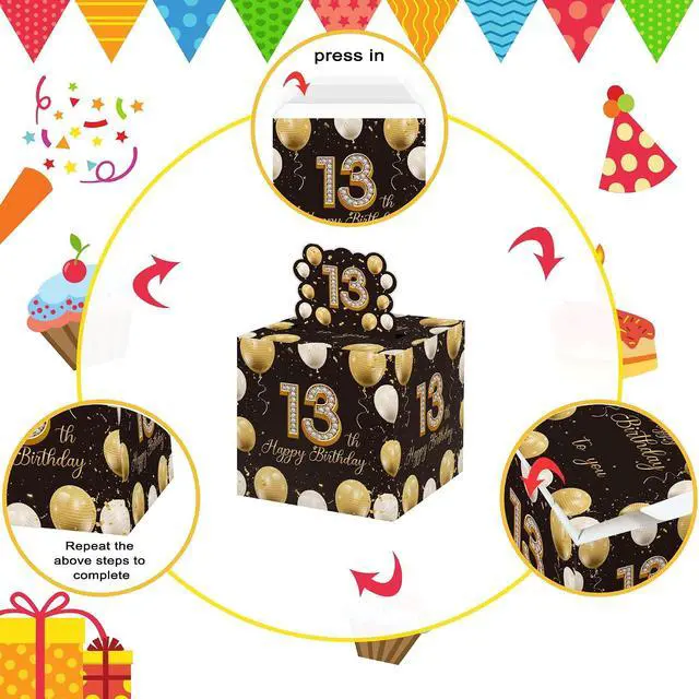 Alt view image 4 of 7 - Azbuk 13th Birthday Money Pull-Out Surprise Box Gift for Teens