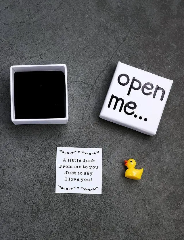 Alt view image 4 of 7 - I Love You Gift, Duck Gift, Matchbox Gift, Gift For Boyfriend, Gift For Girlfriend, Valentine's Day Gift