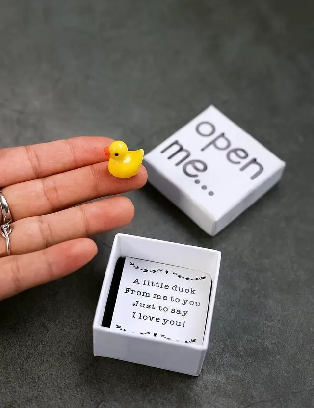 Alt view image 6 of 7 - I Love You Gift, Duck Gift, Matchbox Gift, Gift For Boyfriend, Gift For Girlfriend, Valentine's Day Gift