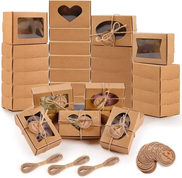 Main image of Soap Boxes for Homemade Soap, Soap Packaging Gift Box with Window