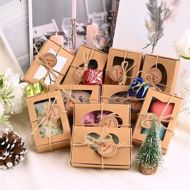 Alt view image 5 of 6 - Soap Boxes for Homemade Soap, Soap Packaging Gift Box with Window
