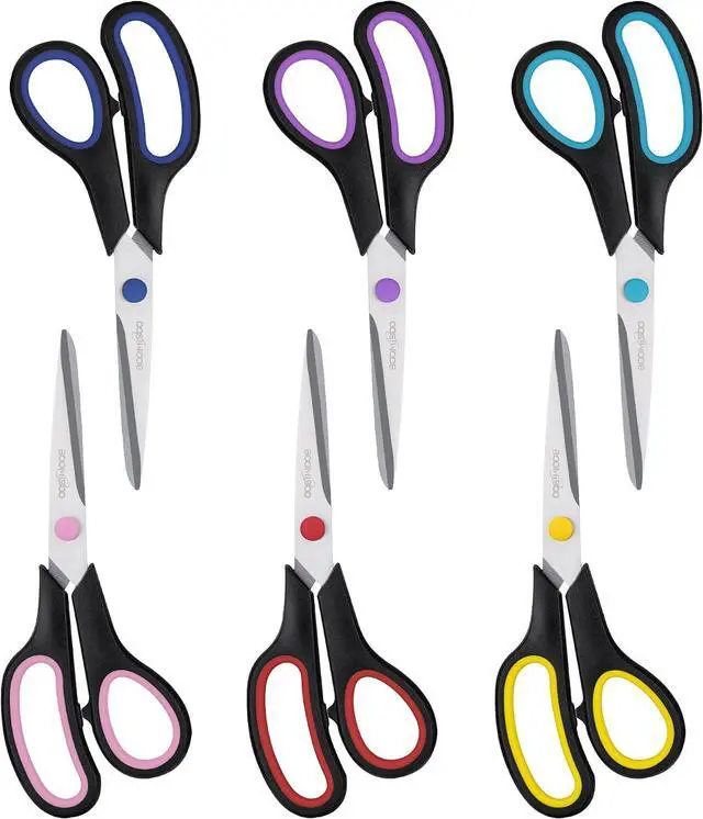 Main image of 6PCS 8" Scissors,Sharp Stainless Steel All Purpose for Office School Crafts